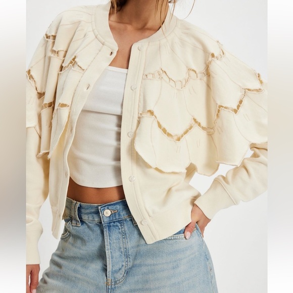 Free People Tops - Free People Flutterscape Cardigan Sweatshirt